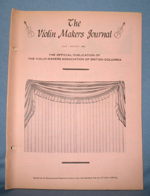 The Violin Makers Journal July-August 1964