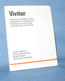 Vivitar Telephoto Fixed Mount Lens Owner's Manual
