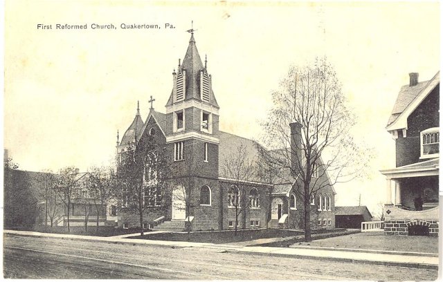 First Reformed Church, Quakertown Pennsylvania postcard