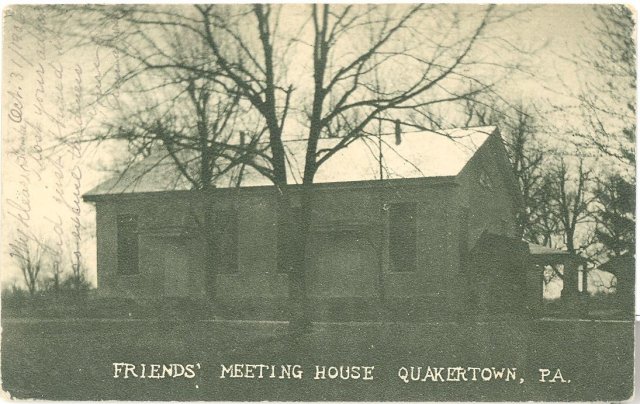 Friends' Meeting House, Quakertown Pennsylvania postcard
