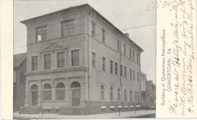Quakertown National Bank, Quakertown Pennsylvania postcard