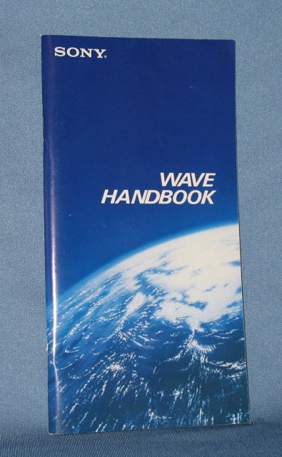 Sony Wave Handbook, August 1986