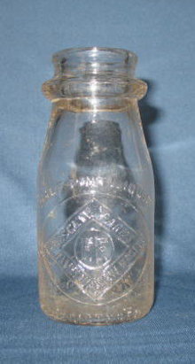 Forsgate Farms, Jamesburg NJ embossed half pint milk bottle