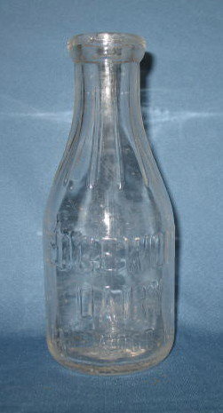 Edgewood Dairy (W. S. Van Schoick), Lakewood NJ embossed quart milk bottle