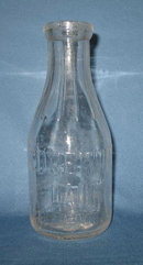 Edgewood Dairy (W. S. Van Schoick), Lakewood NJ embossed quart milk bottle