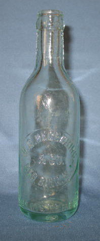 H. G. Degenring & Co., Red Bank, NJ embossed beverage bottle
