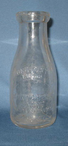 Mont-Berk Dairy, Boyertown PA embossed pint milk bottle