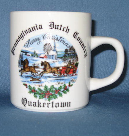 Quakertown PA Pennsylvania Dutch Country Merry Christmas ceramic mug