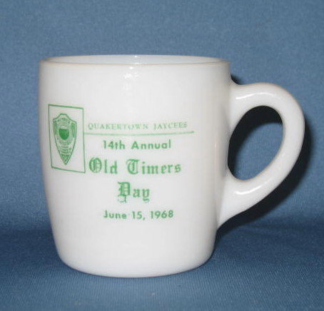 Quakertown Jaycess 14th Annual Old Timers Day mug, June 15, 1968