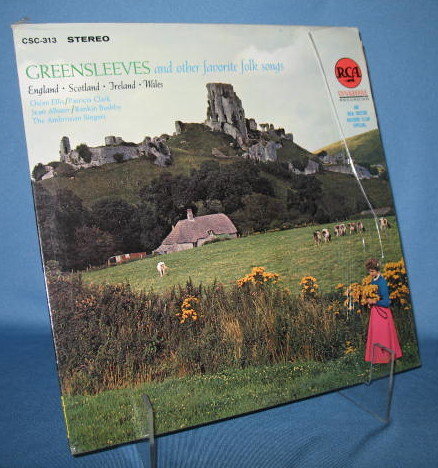 Greensleeves and other Favorite Folk Favorites featuring the Ambrosian Singers 33 RPM LP record