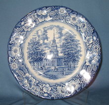 Staffordshire Liberty Blue dinner plate