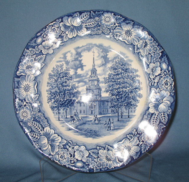 Staffordshire Liberty Blue dinner plate