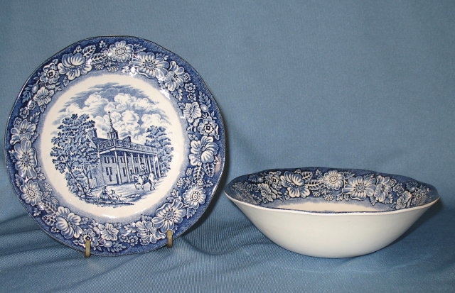 Staffordshire Liberty Blue cereal bowl