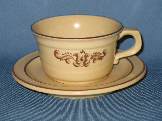 Pfaltzgraff Village brown cup and saucer