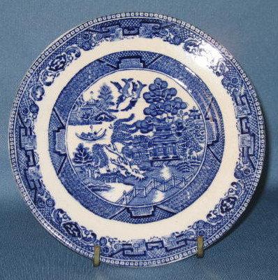 Barker Bros. Ltd. blue willow bread plate