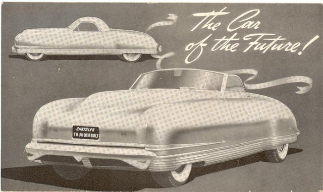 Chrysler Thunderbolt: The Car of the Future postcard