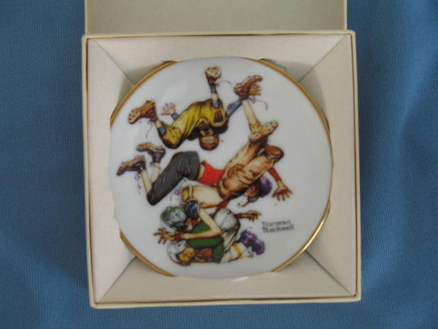 Norman Rockwell Four Seasons Miniature Plate #515: First Down