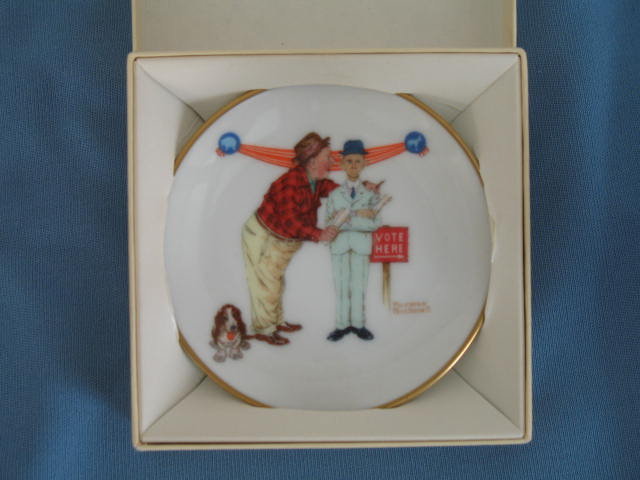 Norman Rockwell Four Seasons Miniature Plate #534: Final Speech