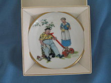 Norman Rockwell Four Seasons Miniature Plate #540: Cool Aid