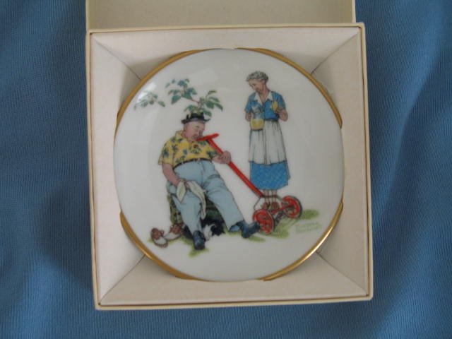 Norman Rockwell Four Seasons Miniature Plate #540: Cool Aid