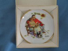 Norman Rockwell Four Seasons Miniature Plate #530: Fondly Do We Remember