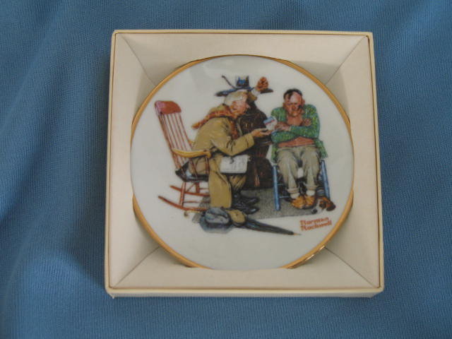 Norman Rockwell Four Seasons Miniature Plate #536: Endless Debate