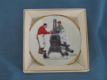 Norman Rockwell Four Seasons Miniature Plate #550: The Coal Season's Coming