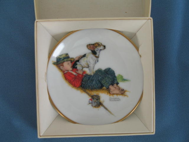 Norman Rockwell Four Seasons Miniature Plate #544: Adventurers Between Adventures