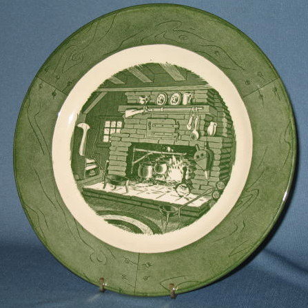 Royal (USA) Colonial Homestead green dinner plate