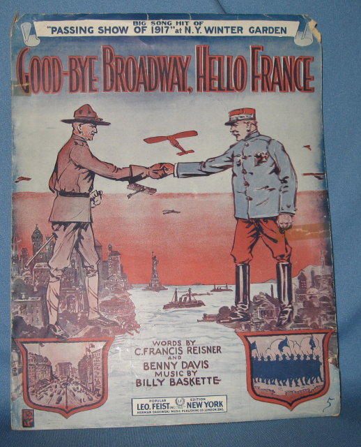 Good-Bye Broadway, Hello France sheet music