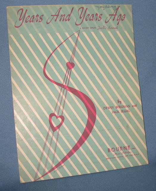 Years and Years Ago sheet music