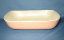 Franciscan Metropolitan coral with ivory liner vegetable bowl