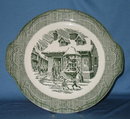 Old Curiosity Shop green handled cake plate by Royal
