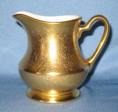 Pickard gold floral (Plain Encrusted?) creamer