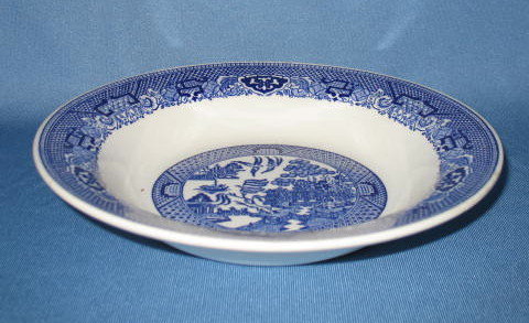 Royal China Willow Ware rimmed soup bowl