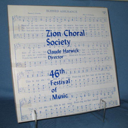 46th Anniversary Zion Choral Society 33 RPM LP