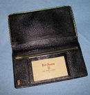 Lord Francis Genuine Morocco leather billfold with brass edges