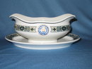 Scammel China (Lamberton) Duquesne University gravy boat with attached underplate