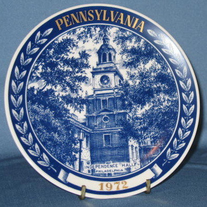 Chateau Inc. 1972 Pennsylvania collector's plate