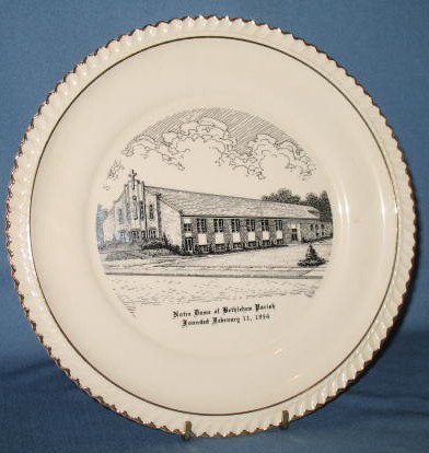 Notre Dame of Bethlehem Parish, Bethlehem PA collector's plate