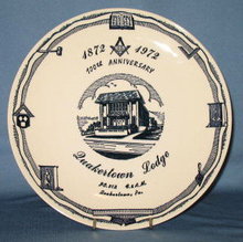 1972 100th Anniversary Quakertown Lodge No. 512 F. & A.M., Quakertown PA collector's plate