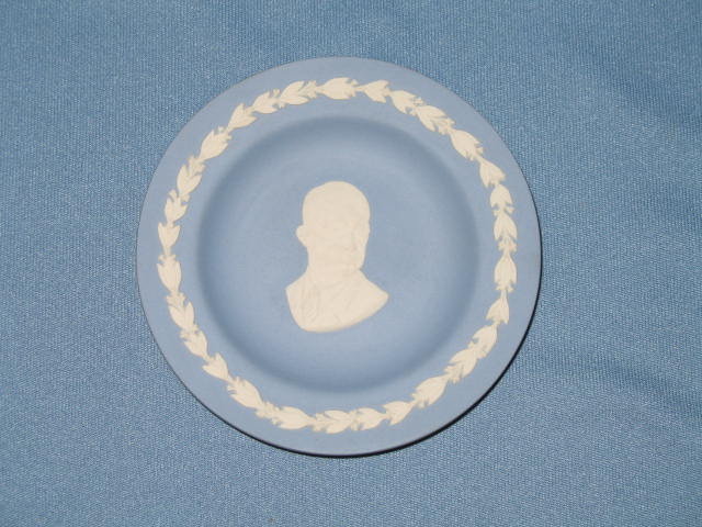 Wedgwood blue jasper Dwight Eisenhower cup plate