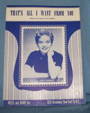 That's All I Want From You sheet music