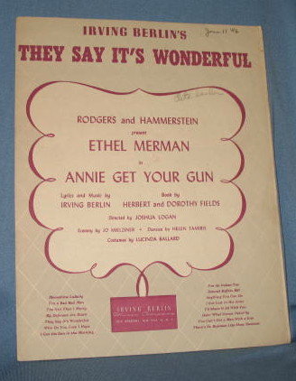 They Say It's Wonderful sheet music