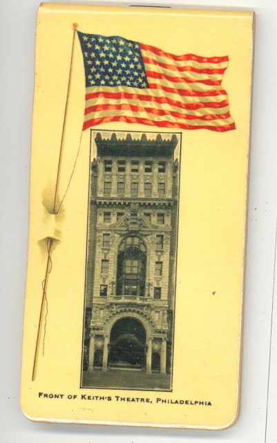 Keith's Theatre, Philadelphia PA pocket notebook