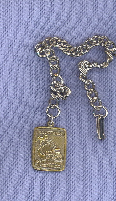 Mack Truck, Allentown PA watch fob and chain