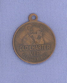 Old Charter Key Club key chain tab