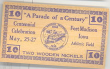 Centennial Celebration, Fort Madison, Iowa paper