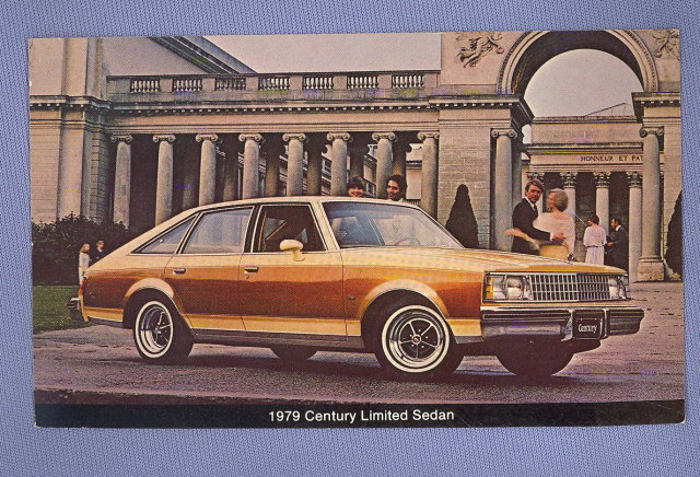 1979 Buick Century Limited Sedan color photo postcard from C & G Buick Emmaus, PA