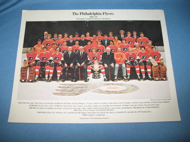 1977/78 Philadelphia Flyers photo, Supplement to Philadelphia Inquirer